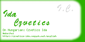 ida czvetics business card